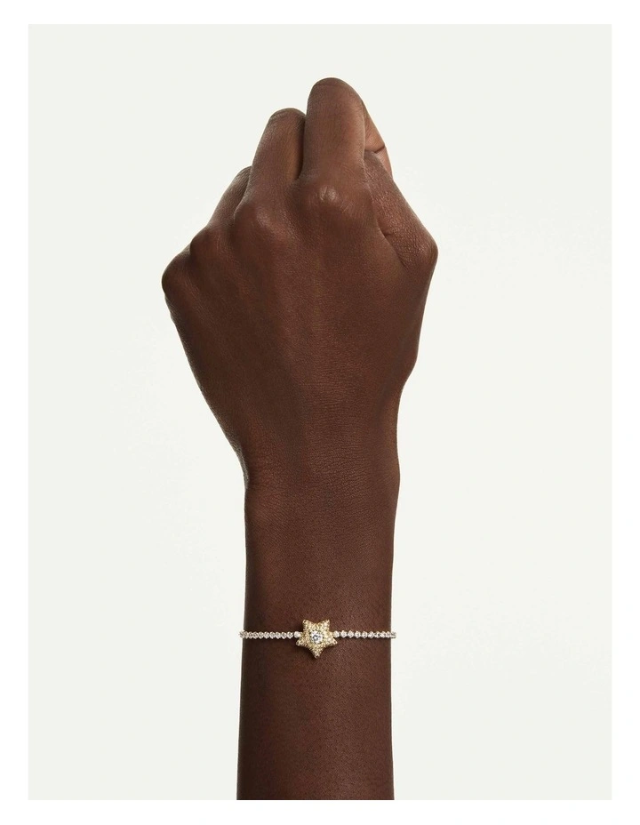 Sublima bracelet Round cut Star 18K gold finish in Multicoloured image 5