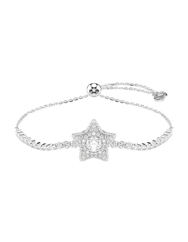 Sublima bracelet Round cut Star Rhodium plated in White image 1