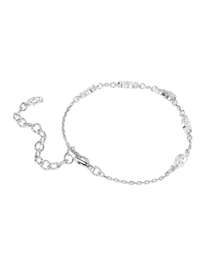 Swan bracelet Mixed cuts Swan Rhodium plated in White image 4
