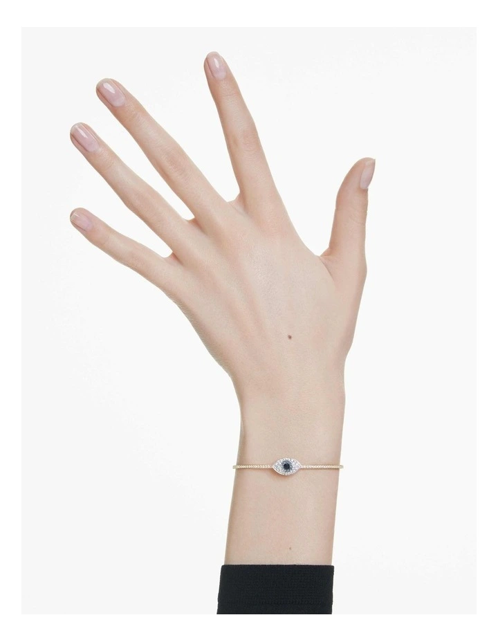 Symbolica bangle Evil eye 18K gold finish in Blue image 5