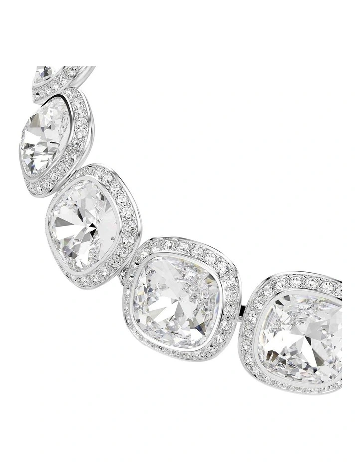 Una Angelic bracelet Cushion cut Rhodium plated in White image 2