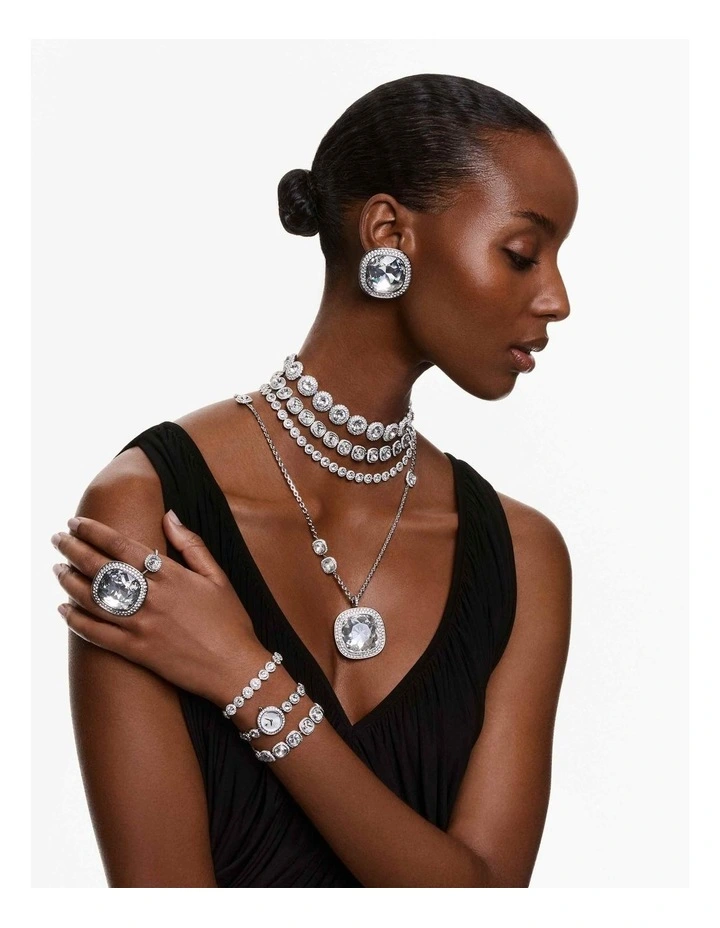 Una Angelic bracelet Cushion cut Rhodium plated in White image 6