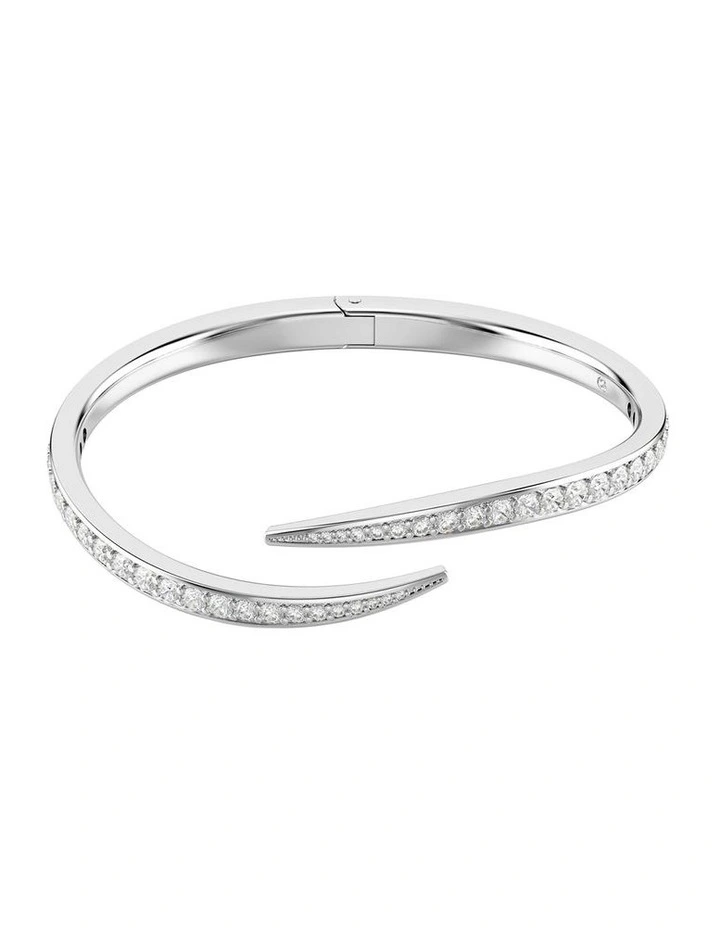 Vienna bangle Round cut Swan Rhodium plated in White image 1