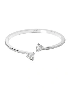 Mesmera bangle Heart Rhodium plated in White