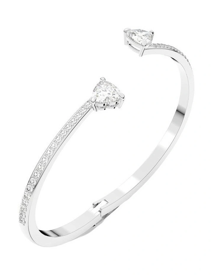 Mesmera bangle Heart Rhodium plated in White image 3