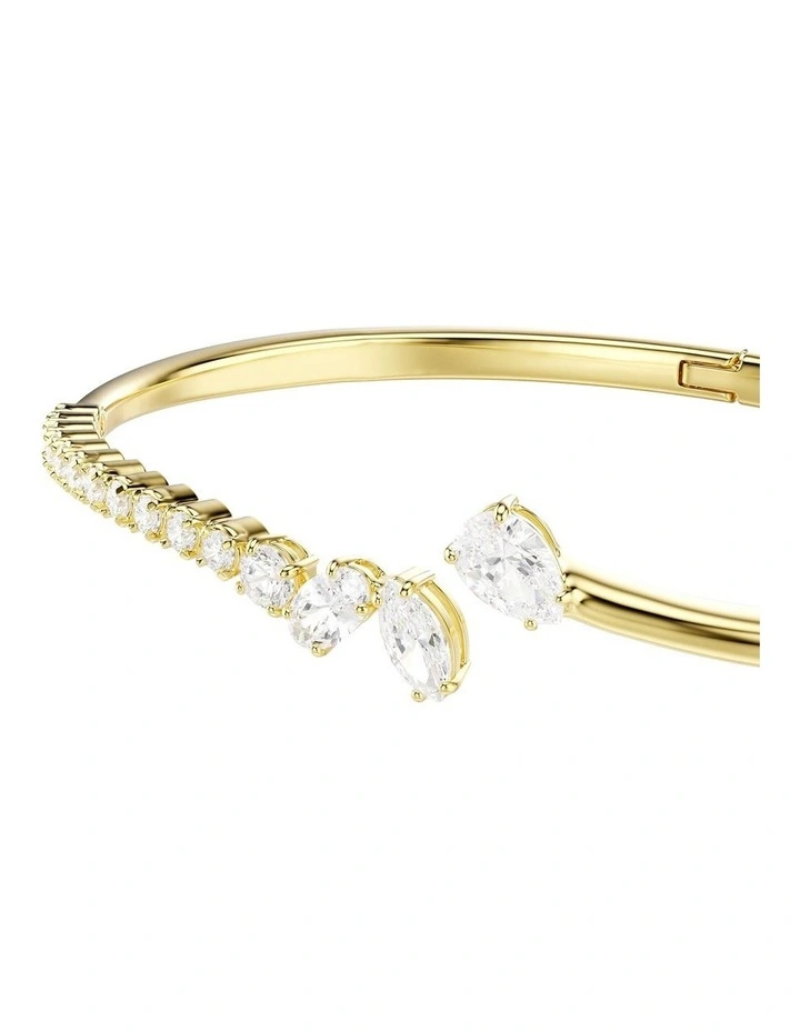 Mesmera bangle Mixed cuts 18K gold finish in White image 2