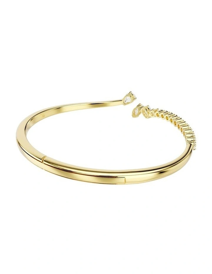 Mesmera bangle Mixed cuts 18K gold finish in White image 4