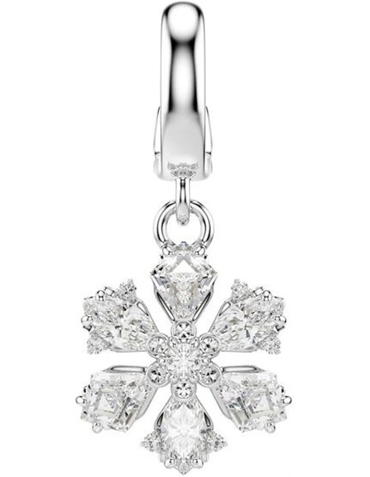 Idyllia charm Mixed cuts Snowflake Rhodium plated in White image 1