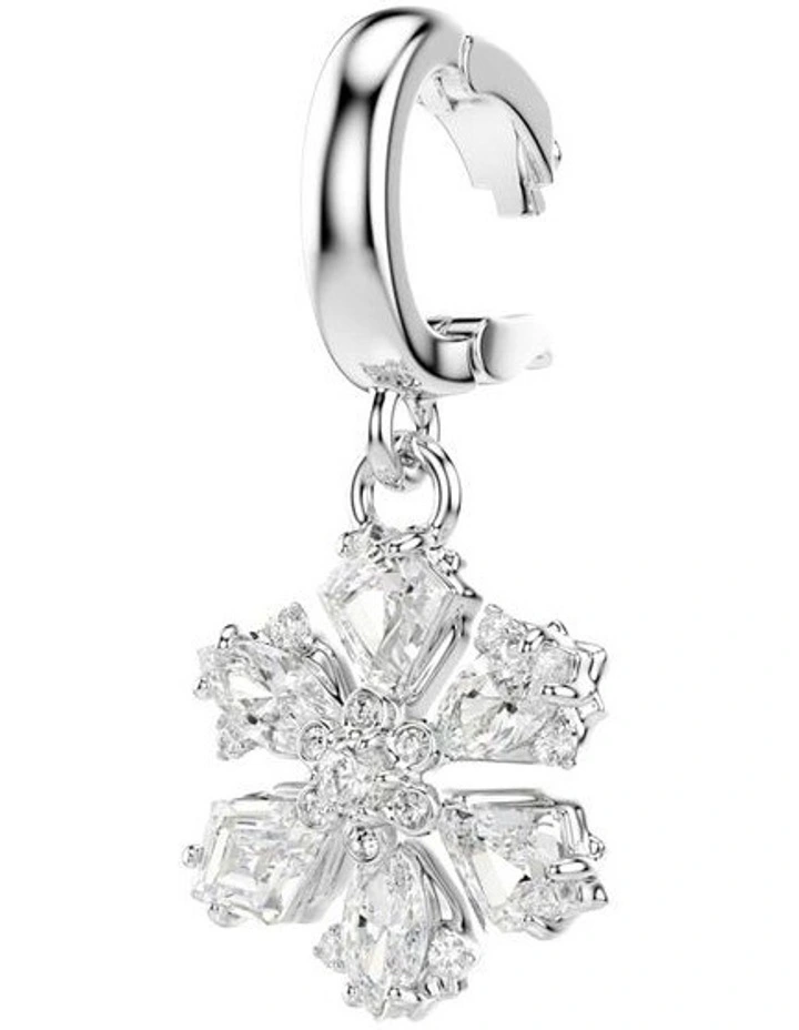 Idyllia charm Mixed cuts Snowflake Rhodium plated in White image 3