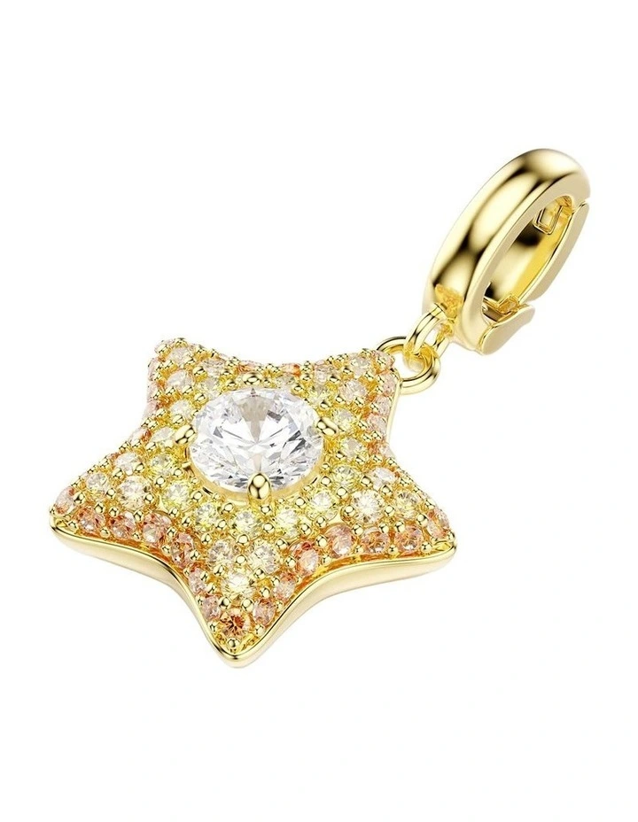 Sublima charm Round cut Star 18K gold finish in Yellow image 2