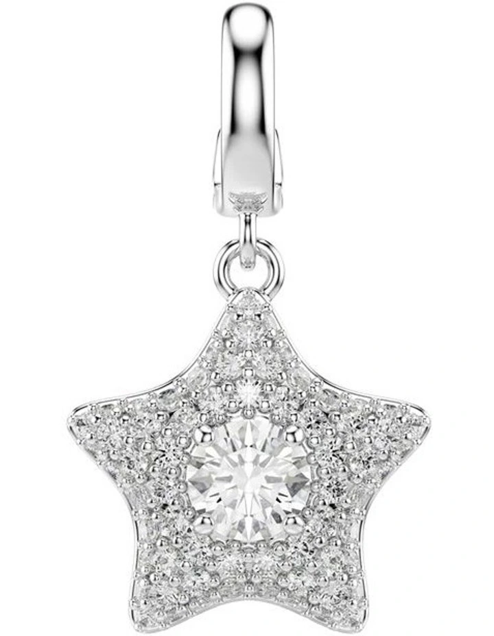 Sublima charm Round cut Star Rhodium plated in White image 1
