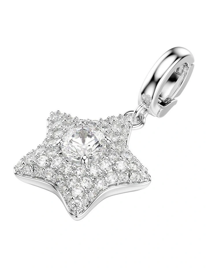 Sublima charm Round cut Star Rhodium plated in White image 2