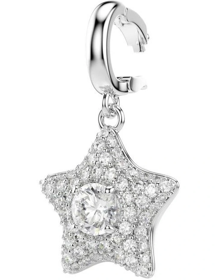 Sublima charm Round cut Star Rhodium plated in White image 3