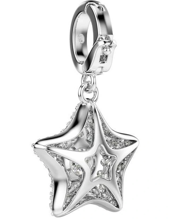 Sublima charm Round cut Star Rhodium plated in White image 4