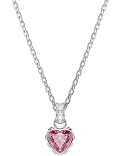 Chroma pendant Mixed cuts Rhodium plated in Pink