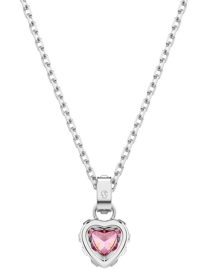 Chroma pendant Mixed cuts Rhodium plated in Pink image 5