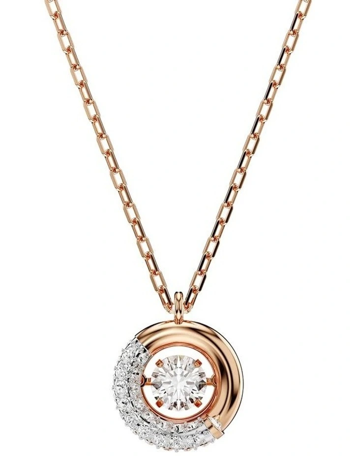 Dextera pendant Round cut 18K rose gold finish in White image 1