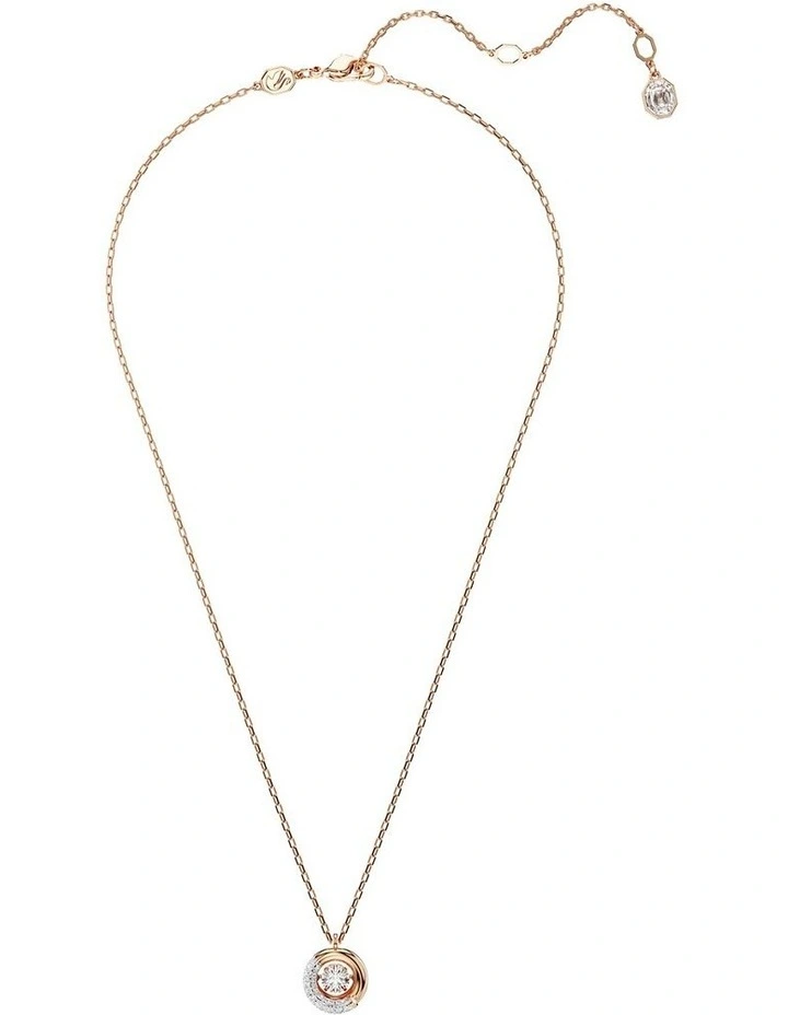 Dextera pendant Round cut 18K rose gold finish in White image 2