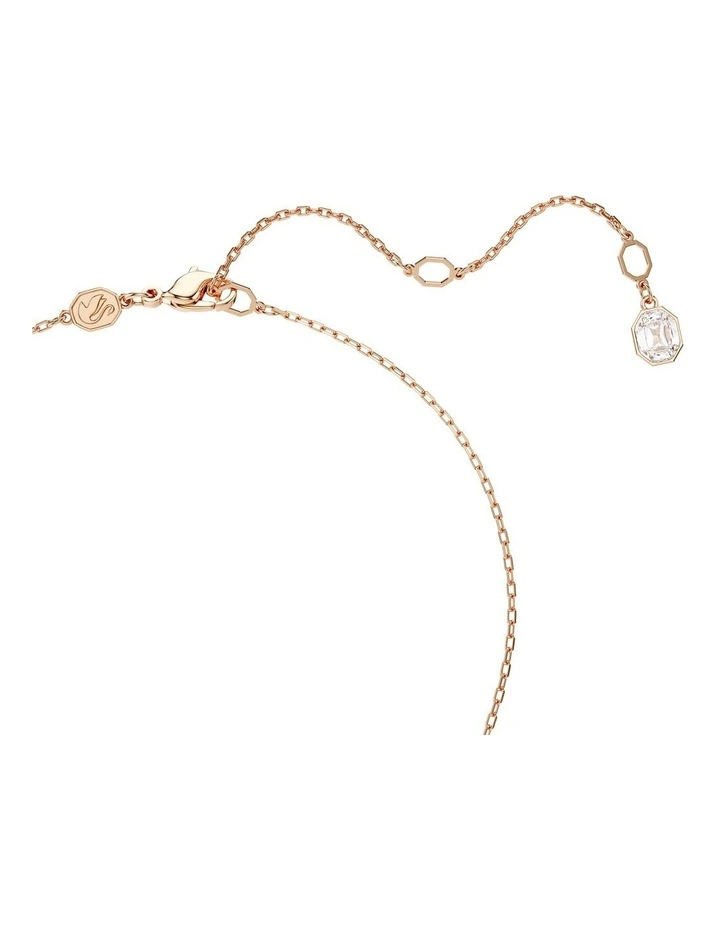 Dextera pendant Round cut 18K rose gold finish in White image 3
