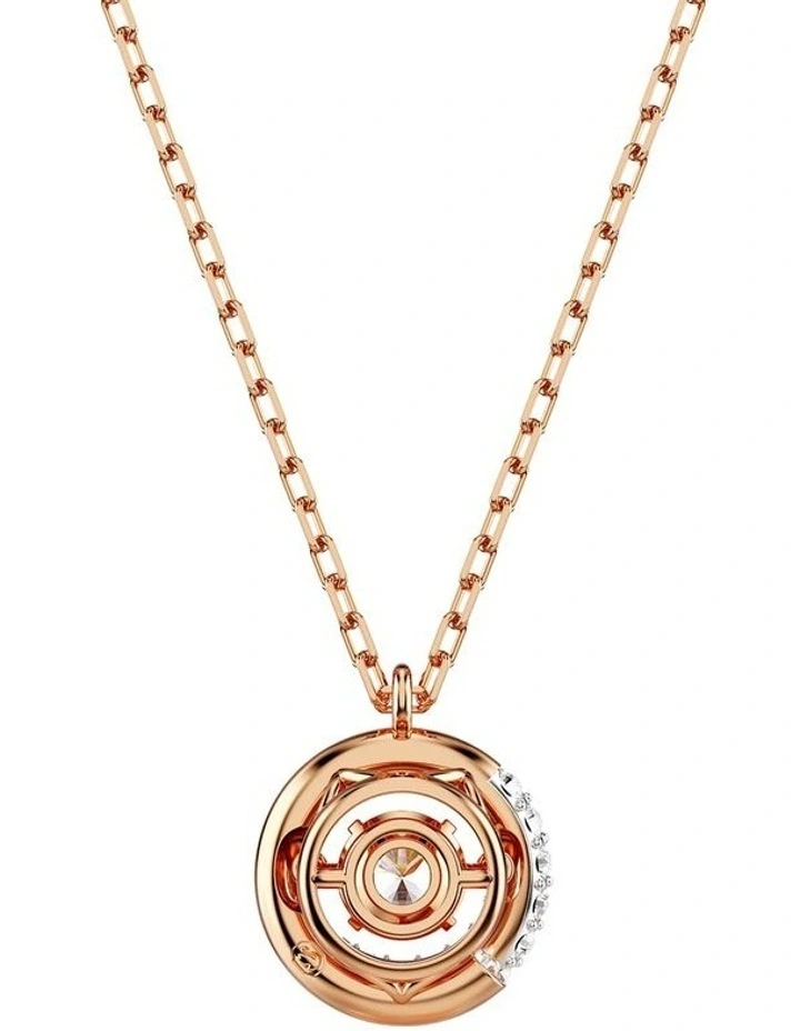 Dextera pendant Round cut 18K rose gold finish in White image 4