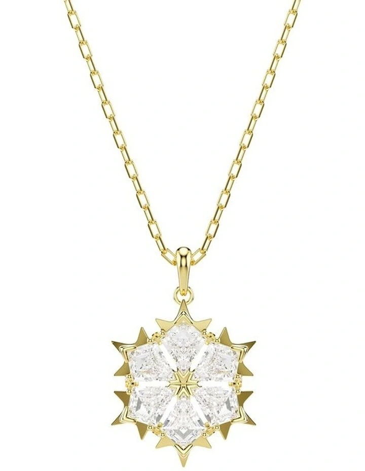 Magic pendant Mixed cuts Snowflake 18K gold finish in White image 1