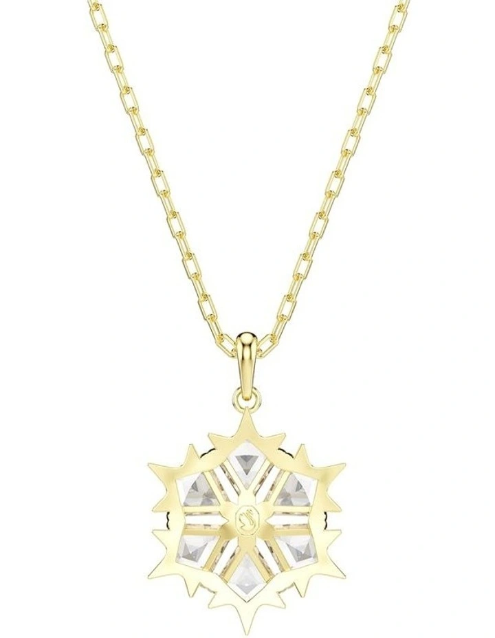 Magic pendant Mixed cuts Snowflake 18K gold finish in White image 5