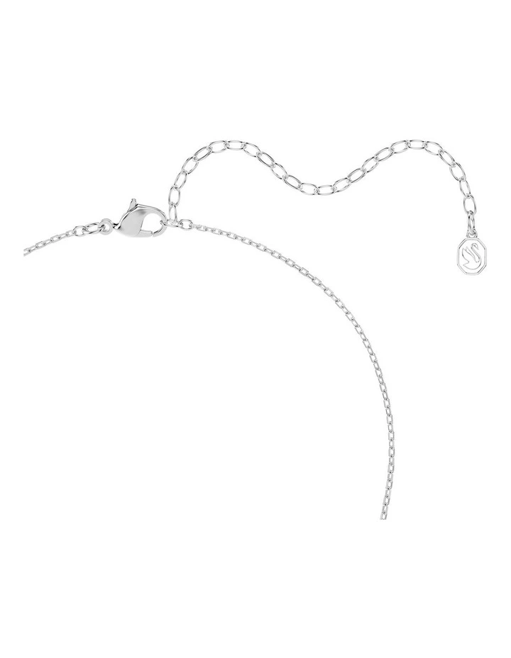 Matrix necklace Round cut Rhodium plated in White image 4