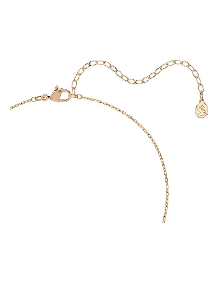 Matrix necklace Round cut 18K rose gold finish in White image 4