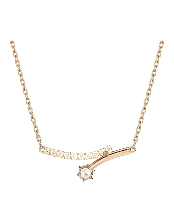 Matrix necklace Round cut 18K rose gold finish in White image 5