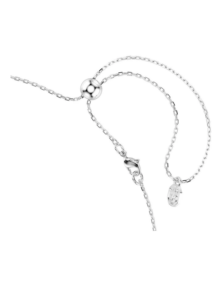 Matrix necklace Round cut Rhodium plated in White image 3