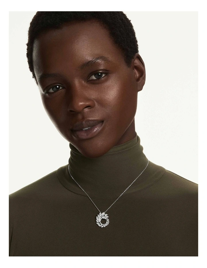 Mesmera pendant Marquise cut Rhodium plated in White image 6