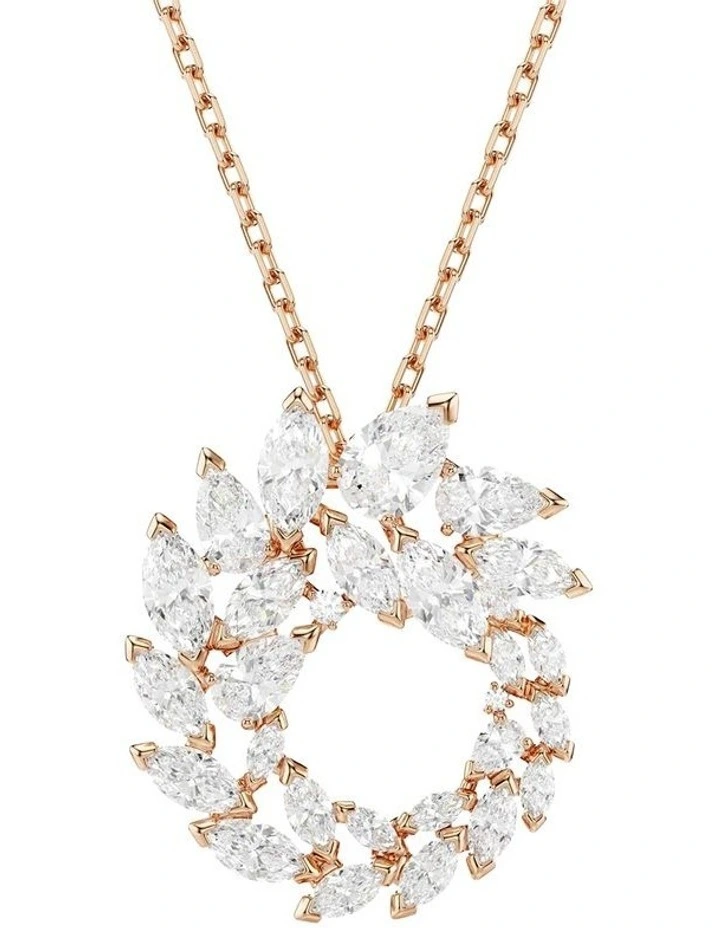 Mesmera pendant Marquise cut 18K rose gold finish in White image 1