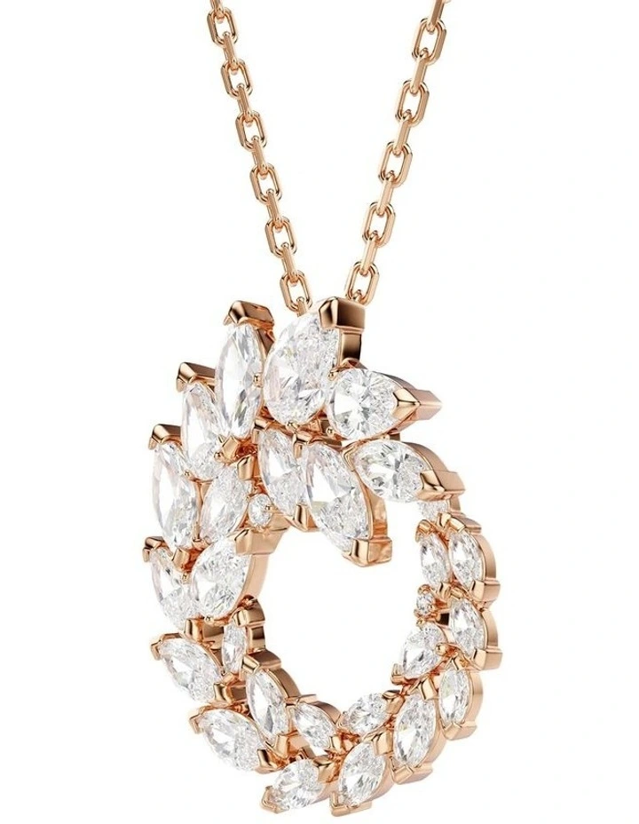 Mesmera pendant Marquise cut 18K rose gold finish in White image 3