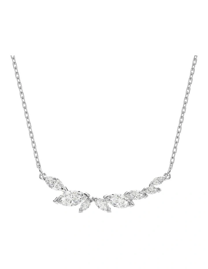Mesmera necklace Marquise cut Rhodium plated in White image 1