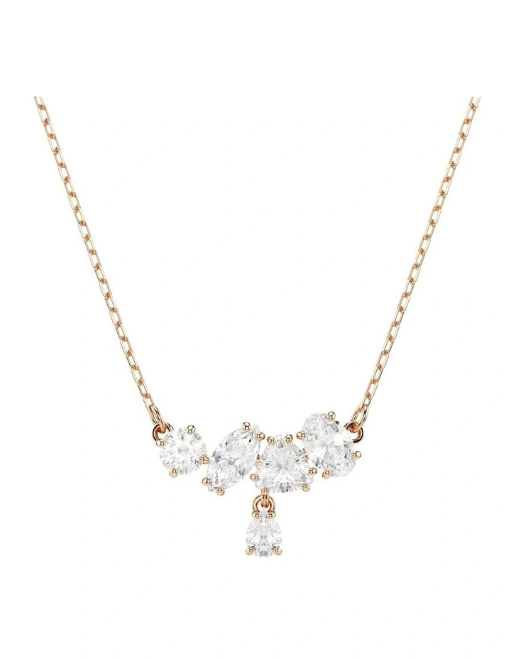 Mesmera necklace Mixed cuts 18K rose gold finish in White image 1