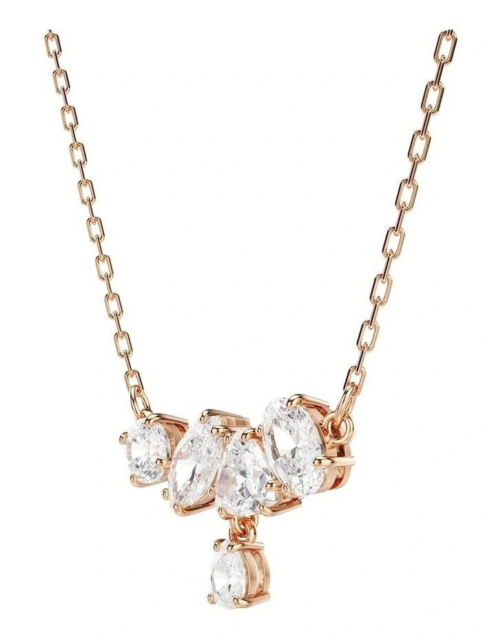 Mesmera necklace Mixed cuts 18K rose gold finish in White image 3