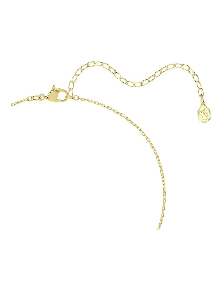 Mesmera Y necklace Mixed cuts 18K gold finish in White image 4