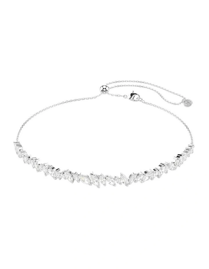 Mesmera choker Marquise cut Rhodium plated in White image 1