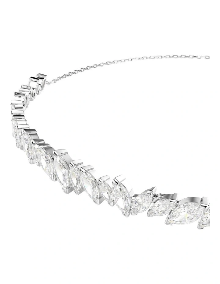 Mesmera choker Marquise cut Rhodium plated in White image 2