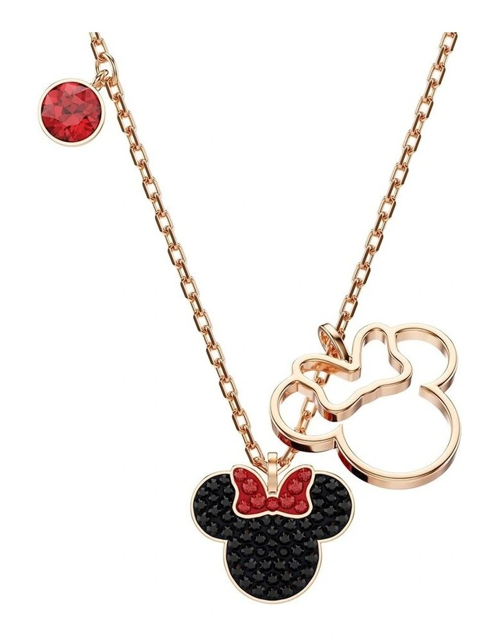 Mickey & Minnie pendant 18K rose gold finish in Multicoloured image 1