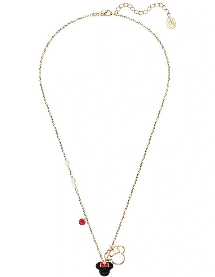 Mickey & Minnie pendant 18K rose gold finish in Multicoloured image 2