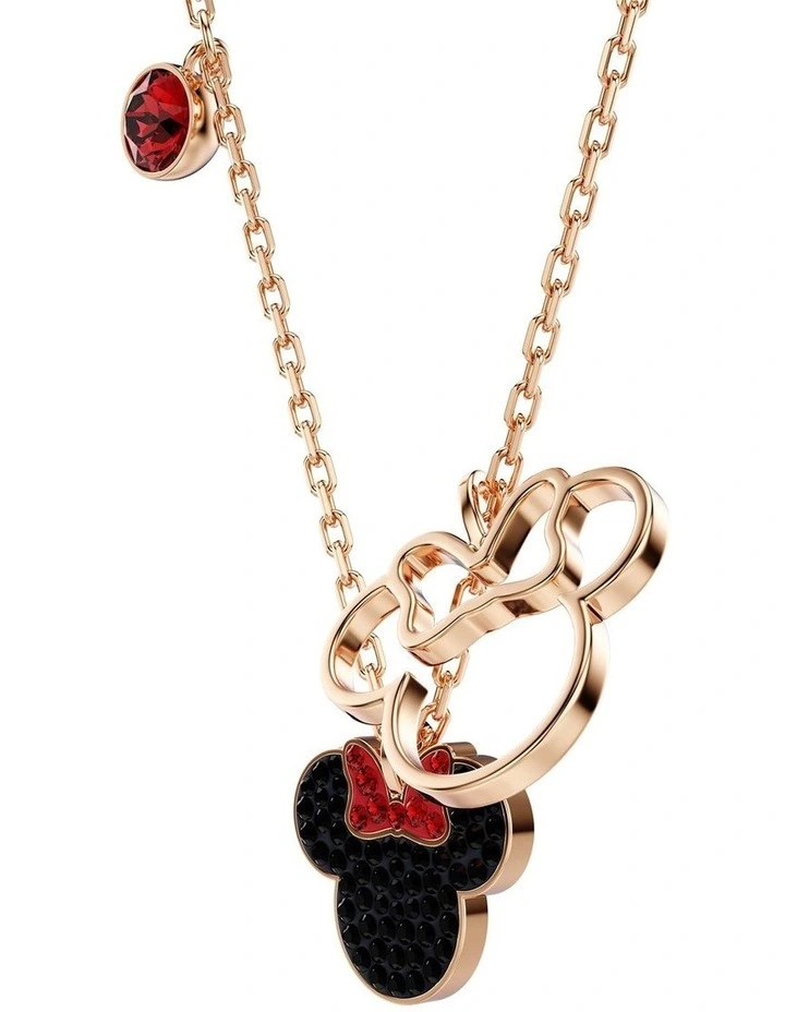 Mickey & Minnie pendant 18K rose gold finish in Multicoloured image 3