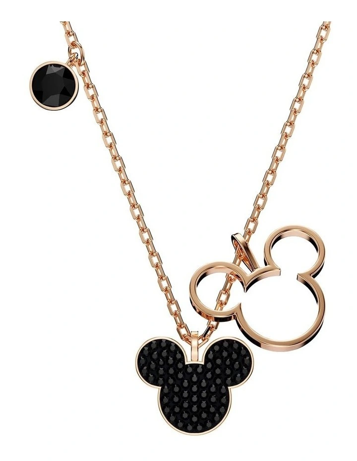 Mickey & Minnie pendant 18K rose gold finish in Black image 1