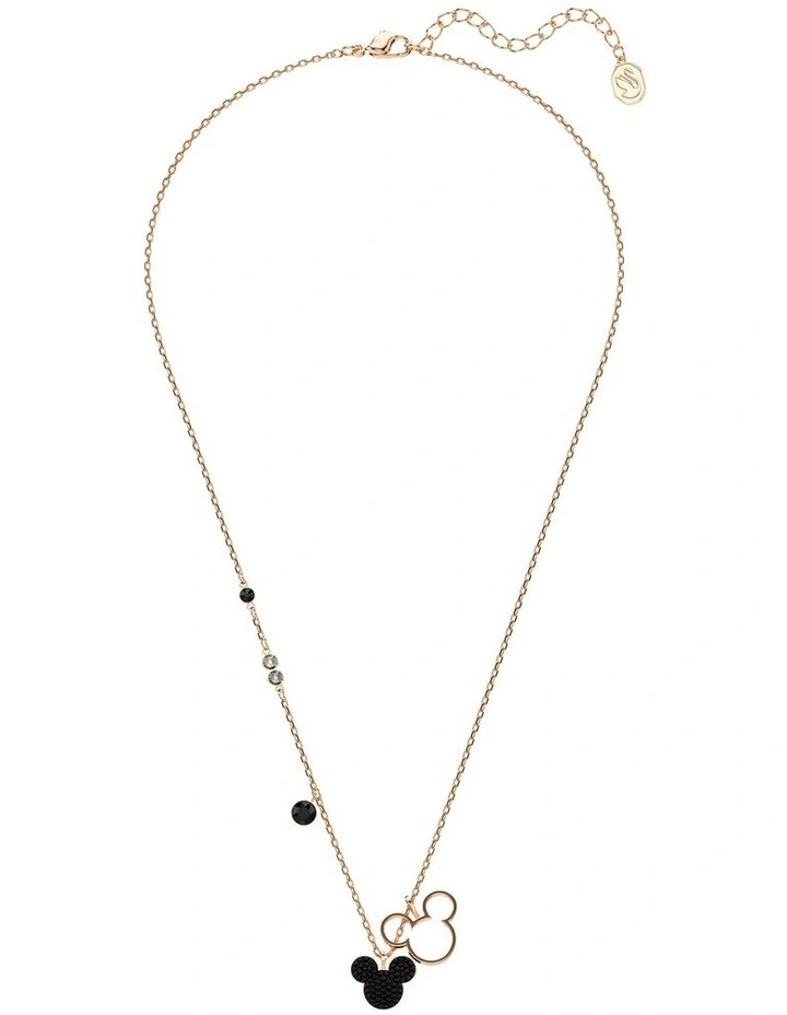 Mickey & Minnie pendant 18K rose gold finish in Black image 2