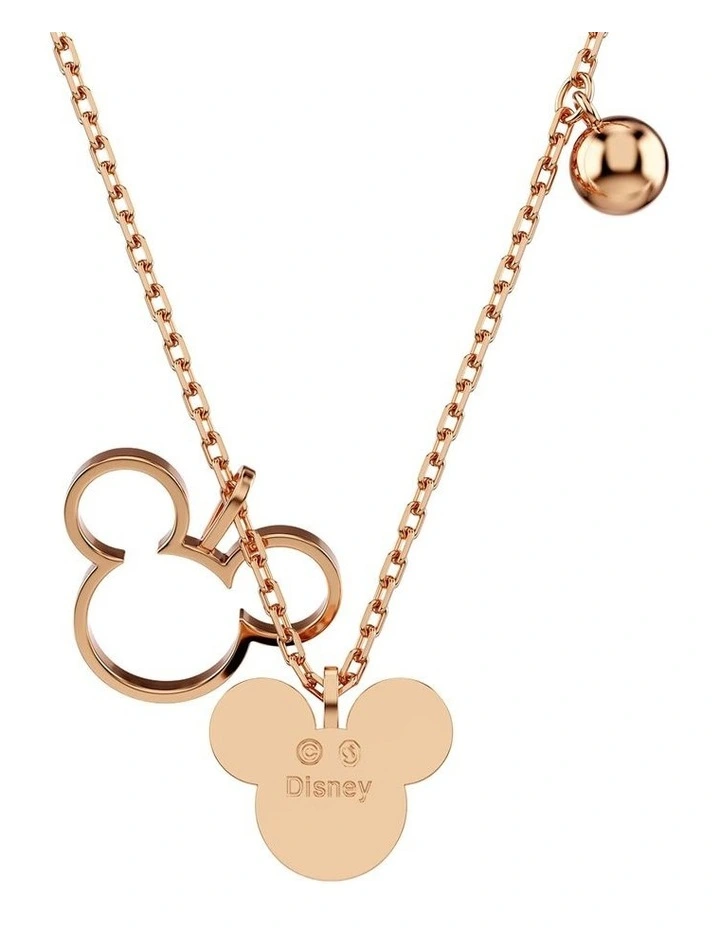 Mickey & Minnie pendant 18K rose gold finish in Black image 5