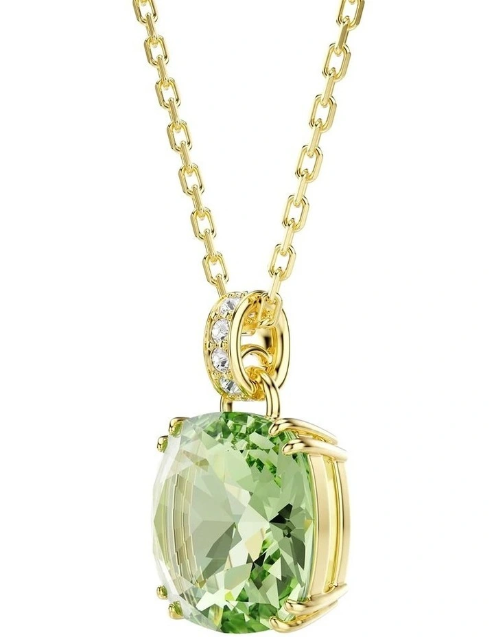Millenia pendant Cushion cut 18K gold finish in Green image 3