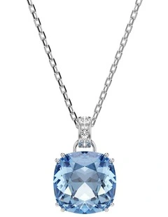 Millenia pendant Cushion cut Rhodium plated in Blue
