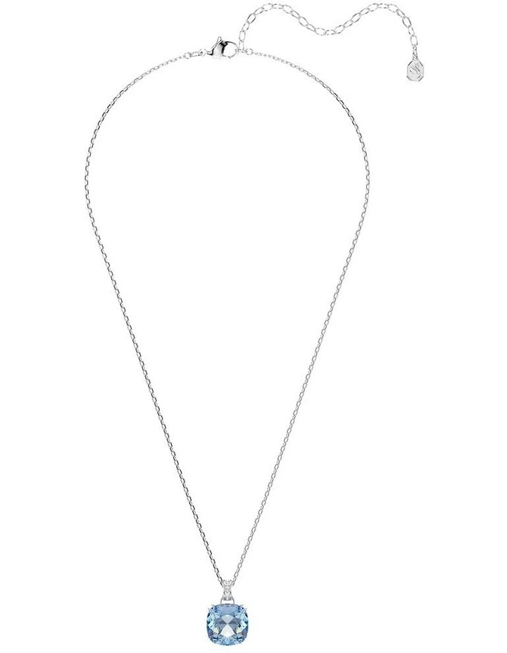 Millenia pendant Cushion cut Rhodium plated in Blue image 2