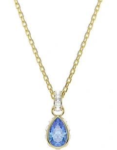 Chroma pendant Pear cut 18K gold finish in Blue