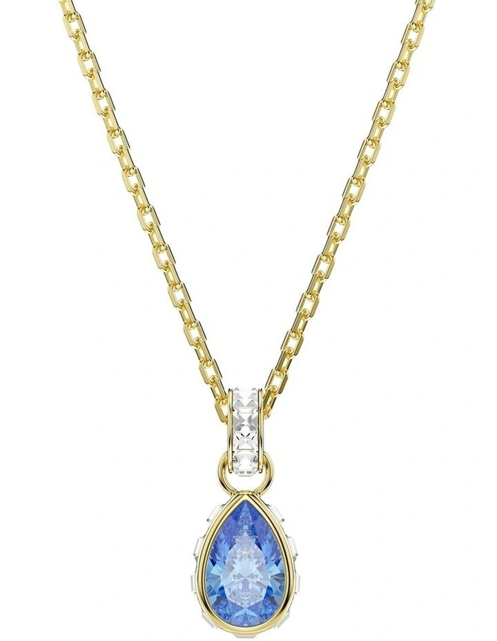 Chroma pendant Pear cut 18K gold finish in Blue image 1